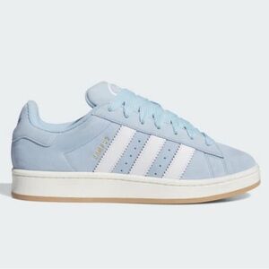 Adidas Women's Light Blue and White Sneakers